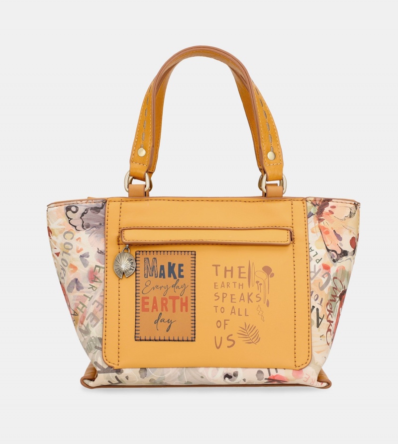 Torby Tote Anekke Nature Pachamama Ochre Damskie | 6904283-MZ