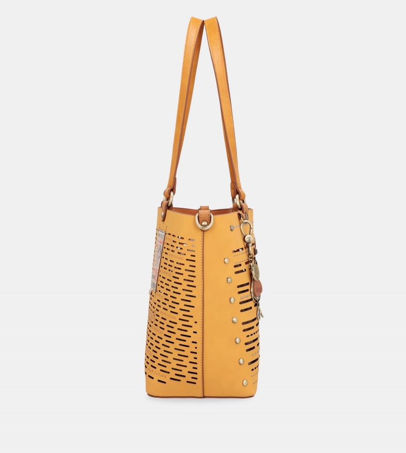 Torby Tote Anekke Nature Pachamama Ochre Large Damskie | 0134986-BD